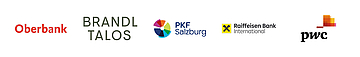 Logos (f. l. t. r.): Oberbank, Brandl Talos, PKF, RBI, PwC